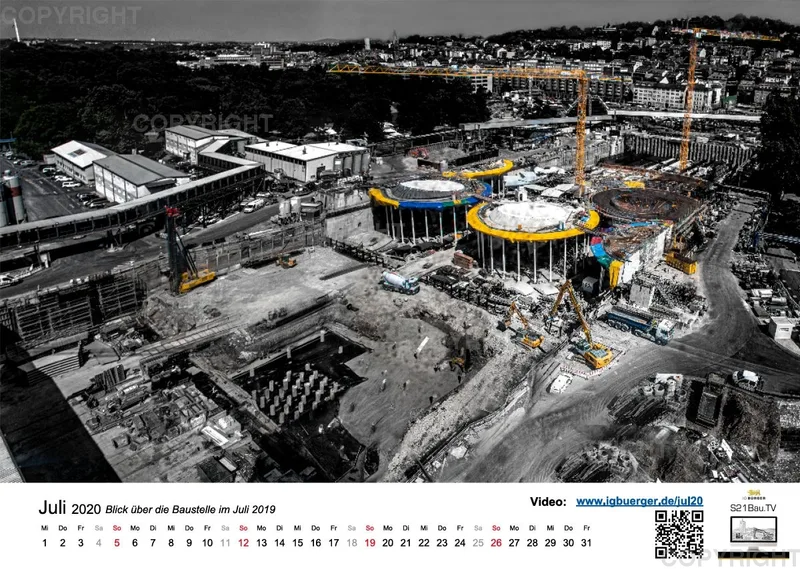 Stuttgart 21 Videokalender A3 Feb 2020-Feb 2021
