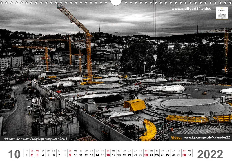 Stuttgart 21 Videokalender A3 2022 300DPI