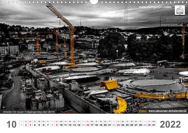 Stuttgart 21 Videokalender A3 2022 300DPI