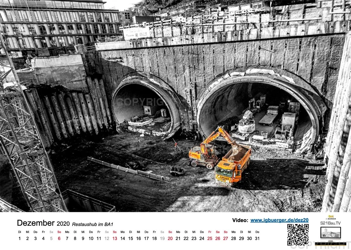 Stuttgart 21 Videokalender A3 Feb 2020-Feb 2021