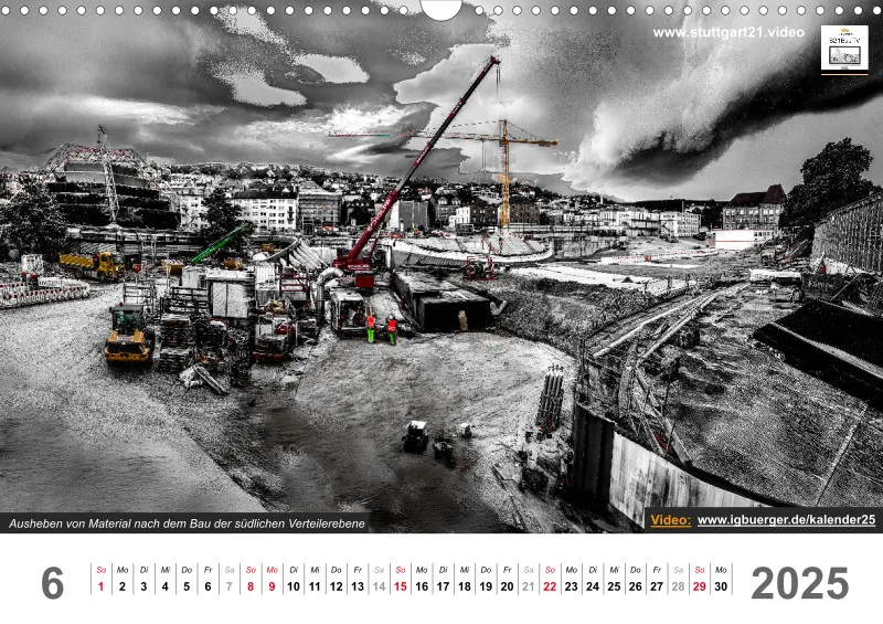 Stuttgart 21 Videokalender A3 2025