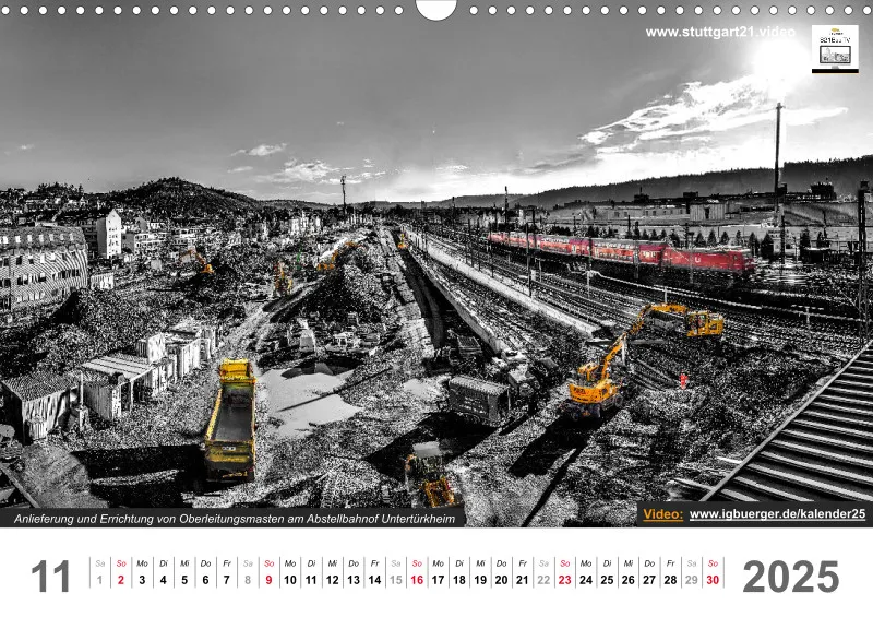 Stuttgart 21 Videokalender A3 2025