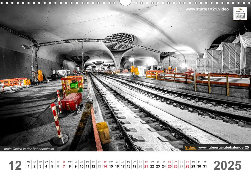 Stuttgart 21 Videokalender A3 2025