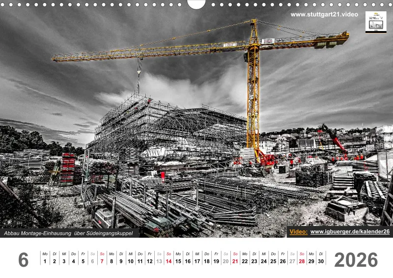 Stuttgart 21 Videokalender A3 2026