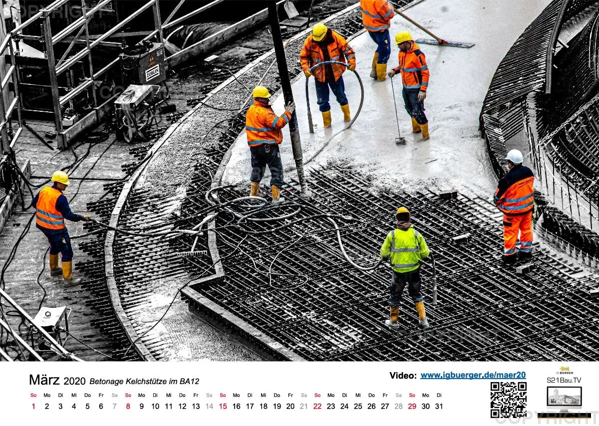 Stuttgart 21 Videokalender A3 Feb 2020-Feb 2021