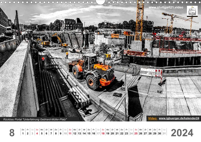 Stuttgart 21 Videokalender A3 2024