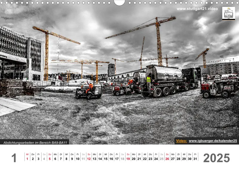 Stuttgart 21 Videokalender A3 2025