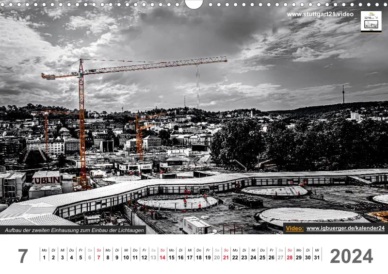 Stuttgart 21 Videokalender A3 2024