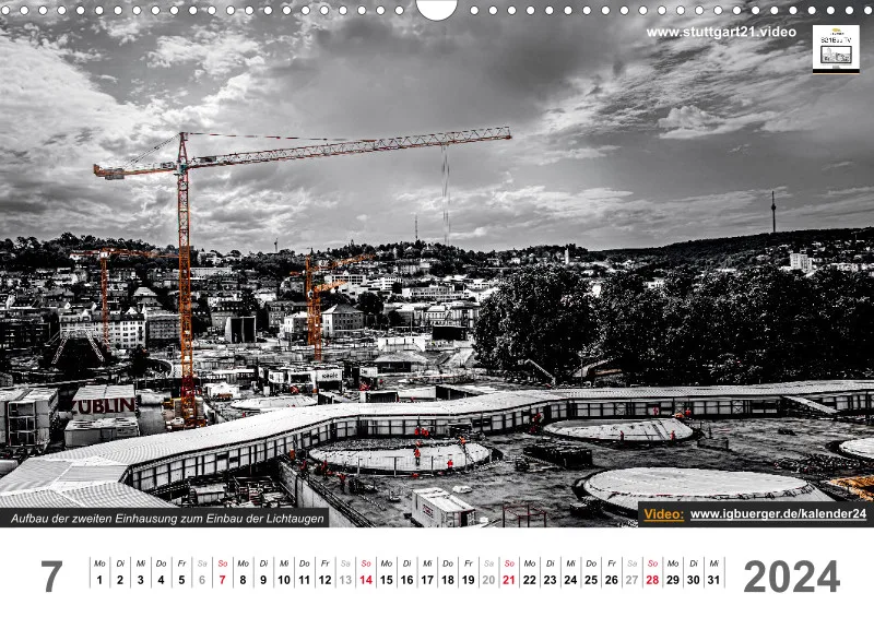 Stuttgart 21 Videokalender A3 2024