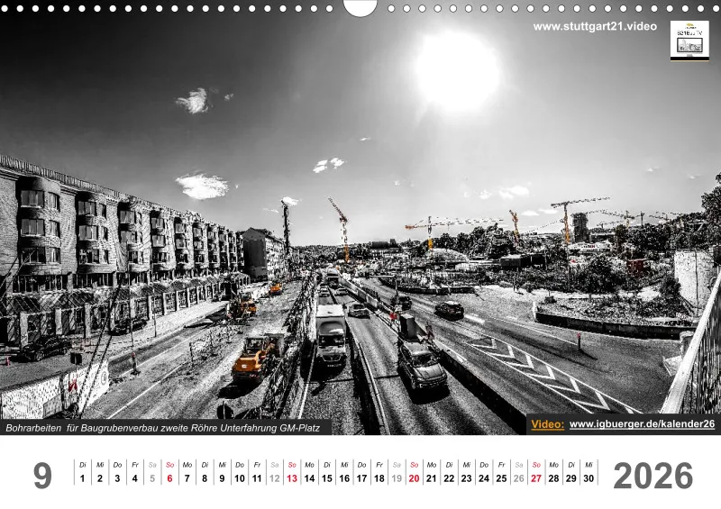 Stuttgart 21 Videokalender A3 2026