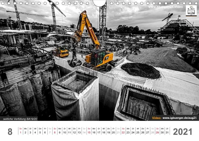 Stuttgart 21 Videokalender A4 2020