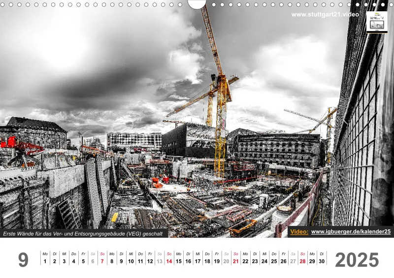 Stuttgart 21 Videokalender A3 2025