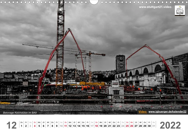 Stuttgart 21 Videokalender A3 2022 300DPI