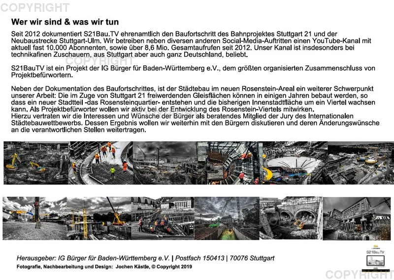Stuttgart 21 Videokalender A3 Feb 2020-Feb 2021