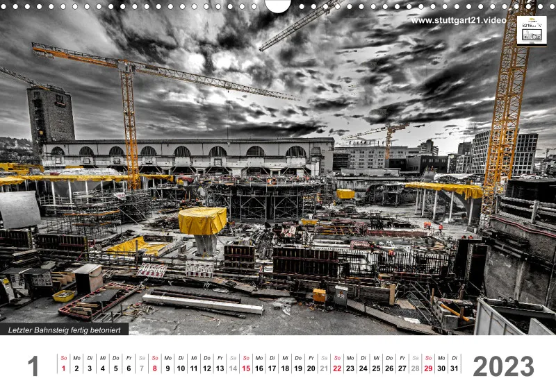 Stuttgart 21 Videokalender A3 2022