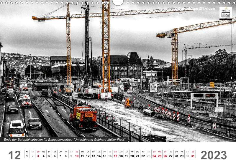 Stuttgart 21 Videokalender A3 2022