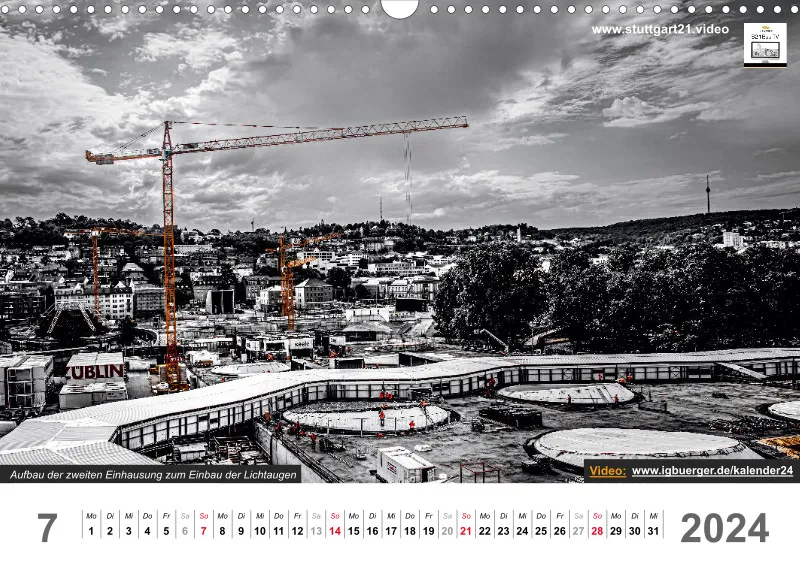 Stuttgart 21 Videokalender A3 2024