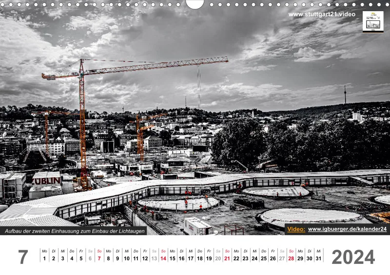 Stuttgart 21 Videokalender A3 2024