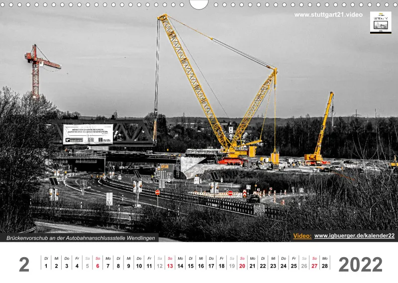 Stuttgart 21 Videokalender A3 2022 300DPI