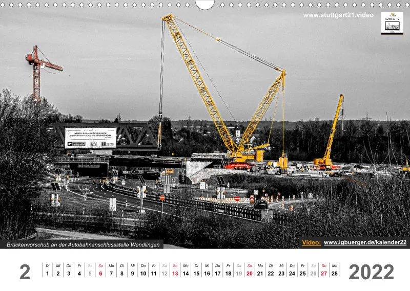 Stuttgart 21 Videokalender A3 2022 300DPI