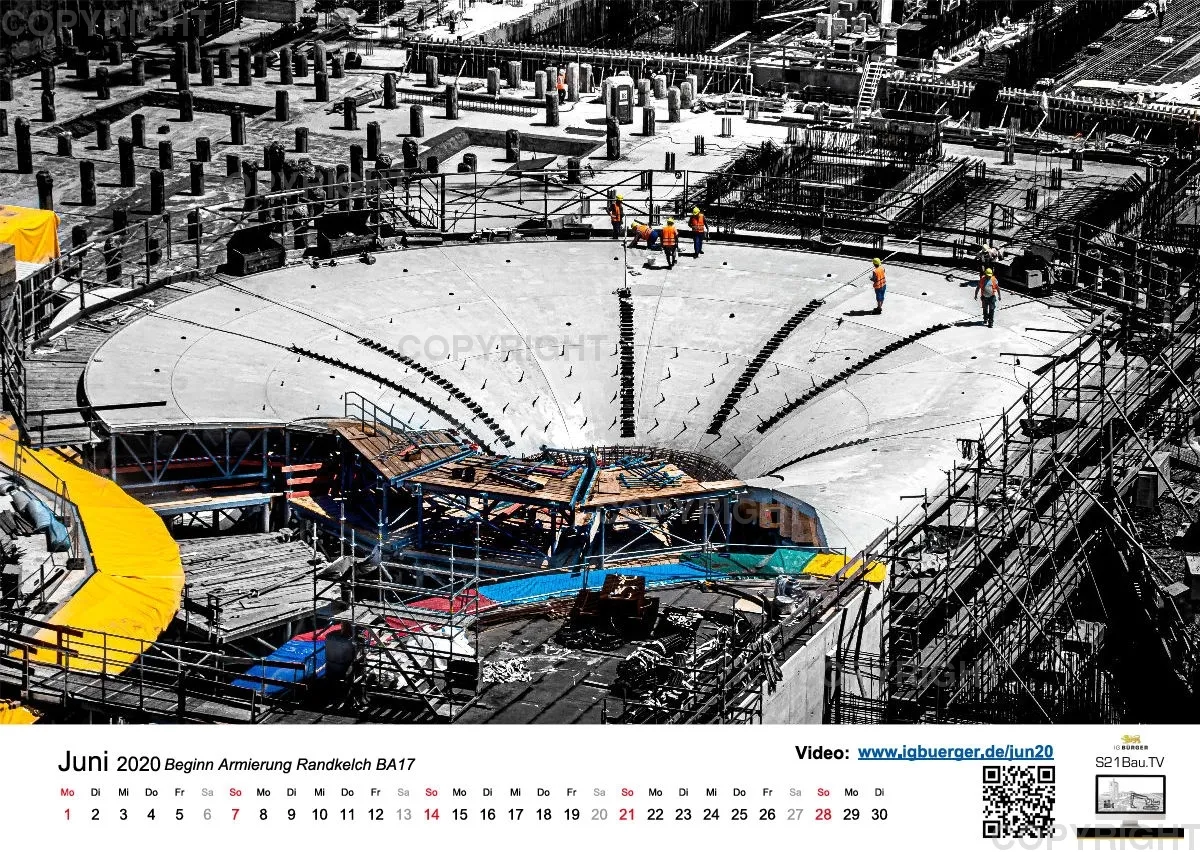 Stuttgart 21 Videokalender A3 Feb 2020-Feb 2021