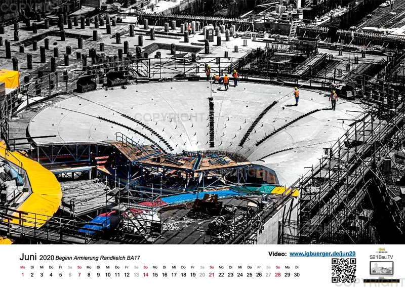 Stuttgart 21 Videokalender A3 Feb 2020-Feb 2021