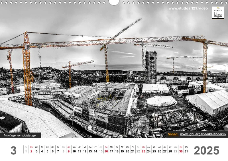 Stuttgart 21 Videokalender A3 2025