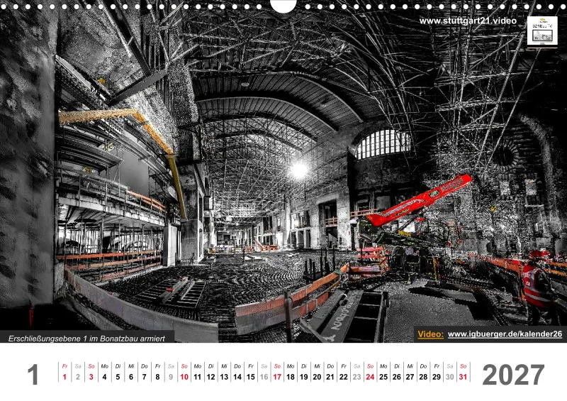 Stuttgart 21 Videokalender A3 2026