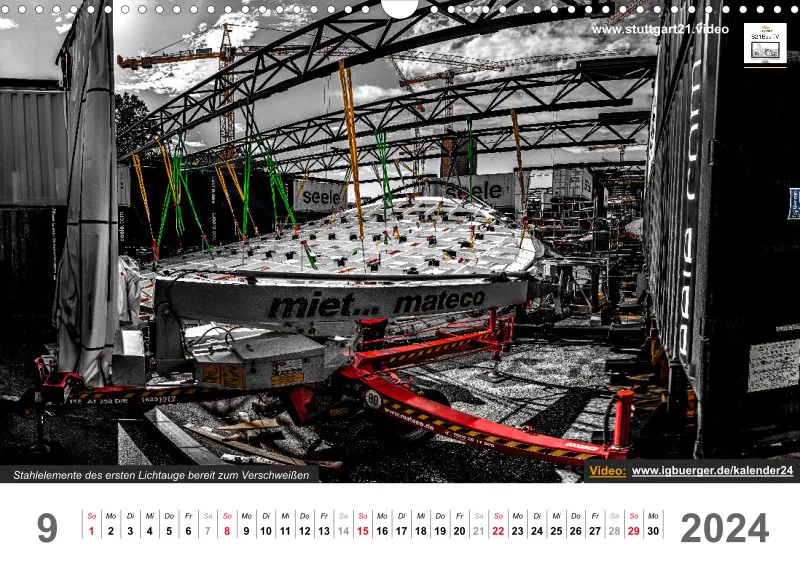 Stuttgart 21 Videokalender A3 2024