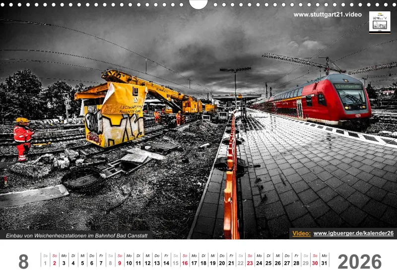 Stuttgart 21 Videokalender A3 2026
