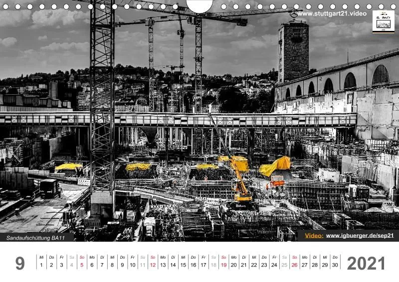 Stuttgart 21 Videokalender A4 2020