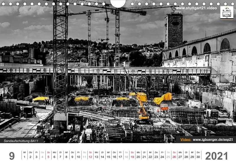 Stuttgart 21 Videokalender A4 2020