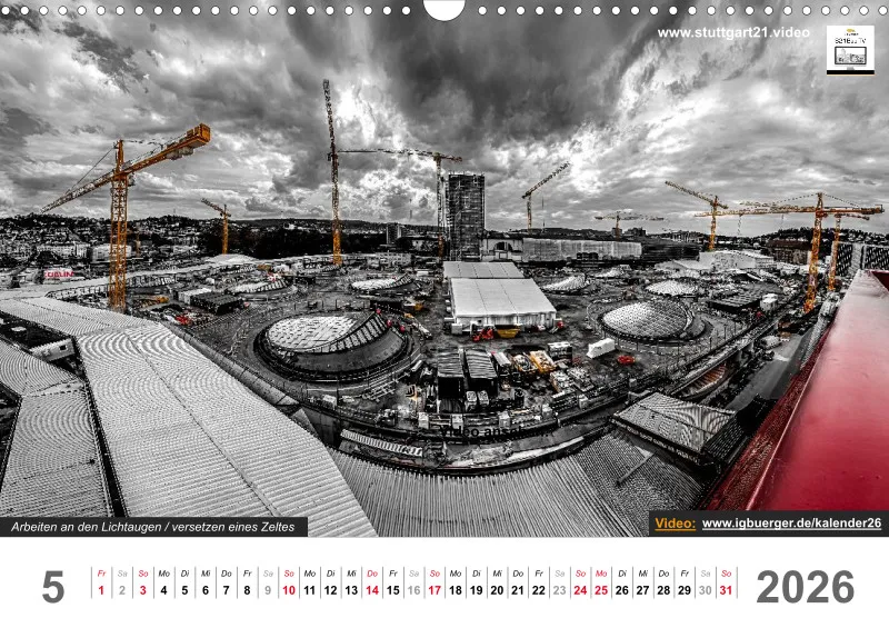 Stuttgart 21 Videokalender A3 2026