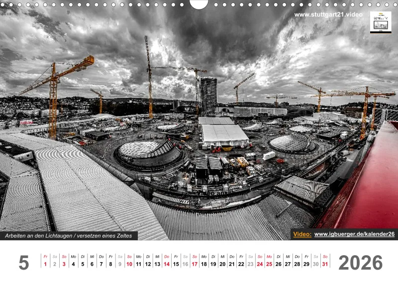 Stuttgart 21 Videokalender A3 2026