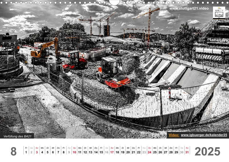 Stuttgart 21 Videokalender A3 2025