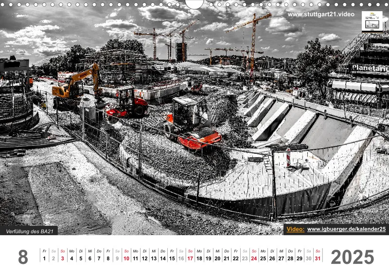 Stuttgart 21 Videokalender A3 2025