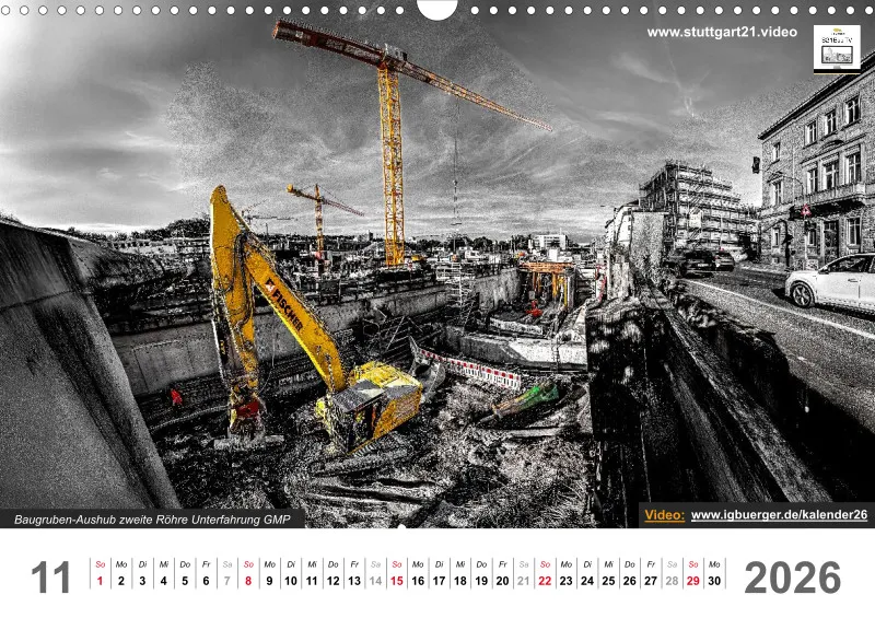 Stuttgart 21 Videokalender A3 2026