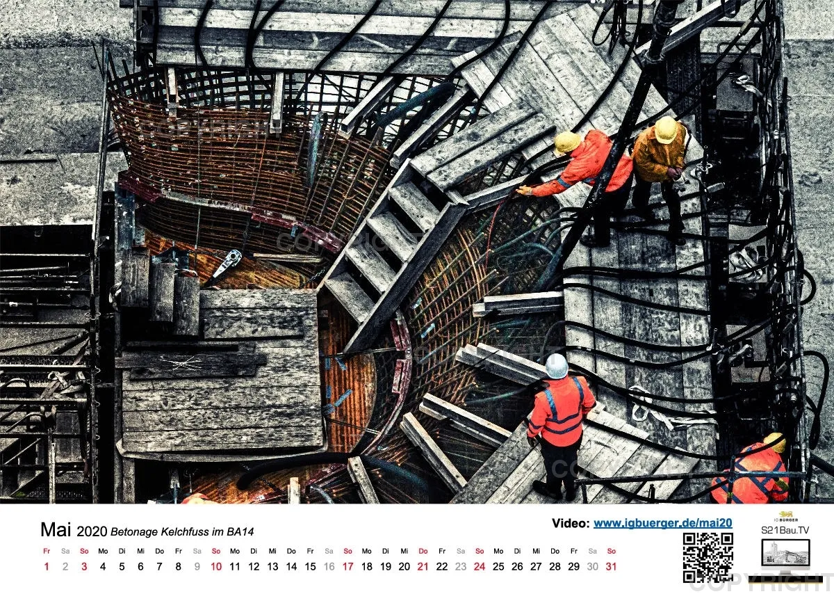 Stuttgart 21 Videokalender A3 Feb 2020-Feb 2021