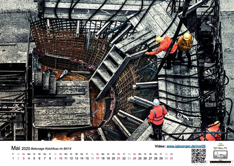 Stuttgart 21 Videokalender A3 Feb 2020-Feb 2021