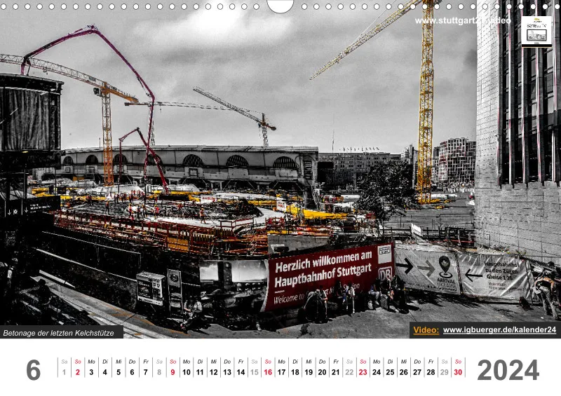 Stuttgart 21 Videokalender A3 2024