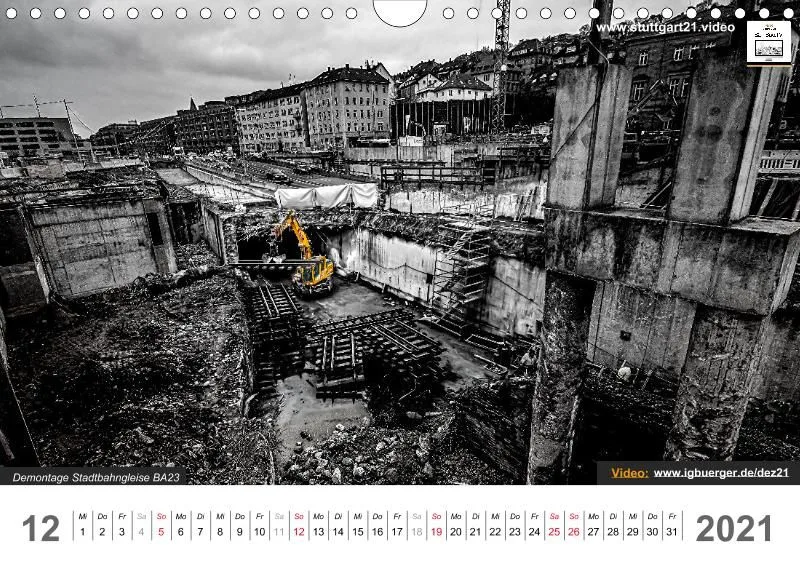 Stuttgart 21 Videokalender A4 2020