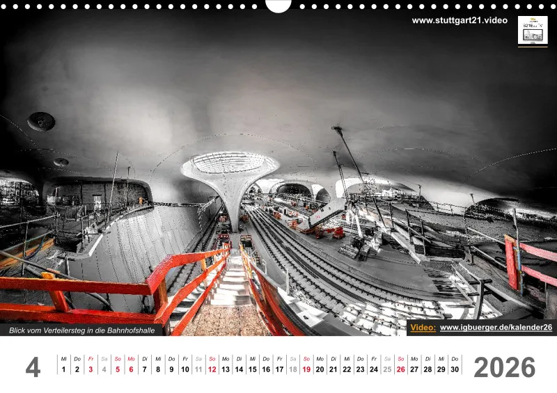 Stuttgart 21 Videokalender A3 2026