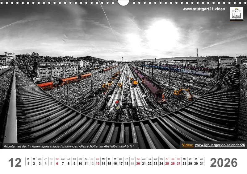 Stuttgart 21 Videokalender A3 2026