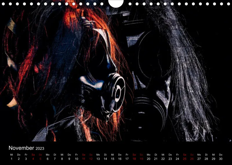 Latex Kalender A4 quer