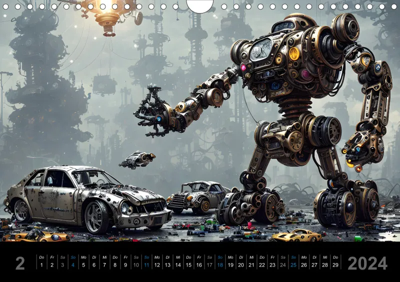 Futuristische Schrottplätze 2024 DIN-A4