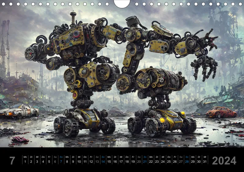 Futuristische Schrottplätze 2024 DIN-A4