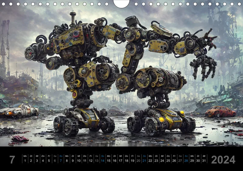 Futuristische Schrottplätze 2024 DIN-A4