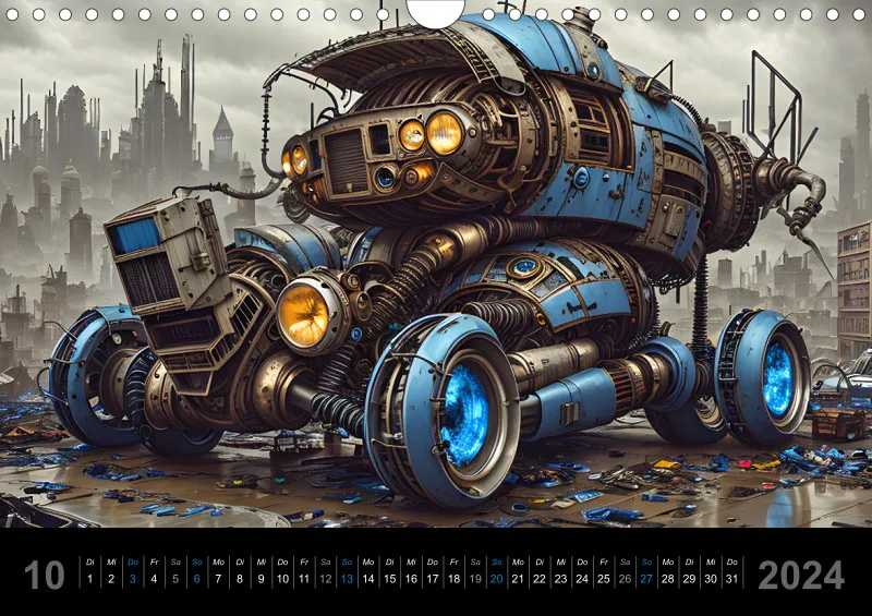 Futuristische Schrottplätze 2024 DIN-A4