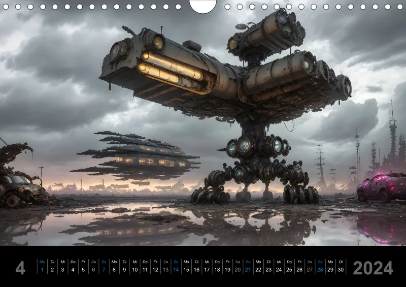 Futuristische Schrottplätze 2024 DIN-A4