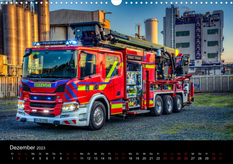 Feuerwehrfahrzeugkalender 2023; DIN A3; von KielPics